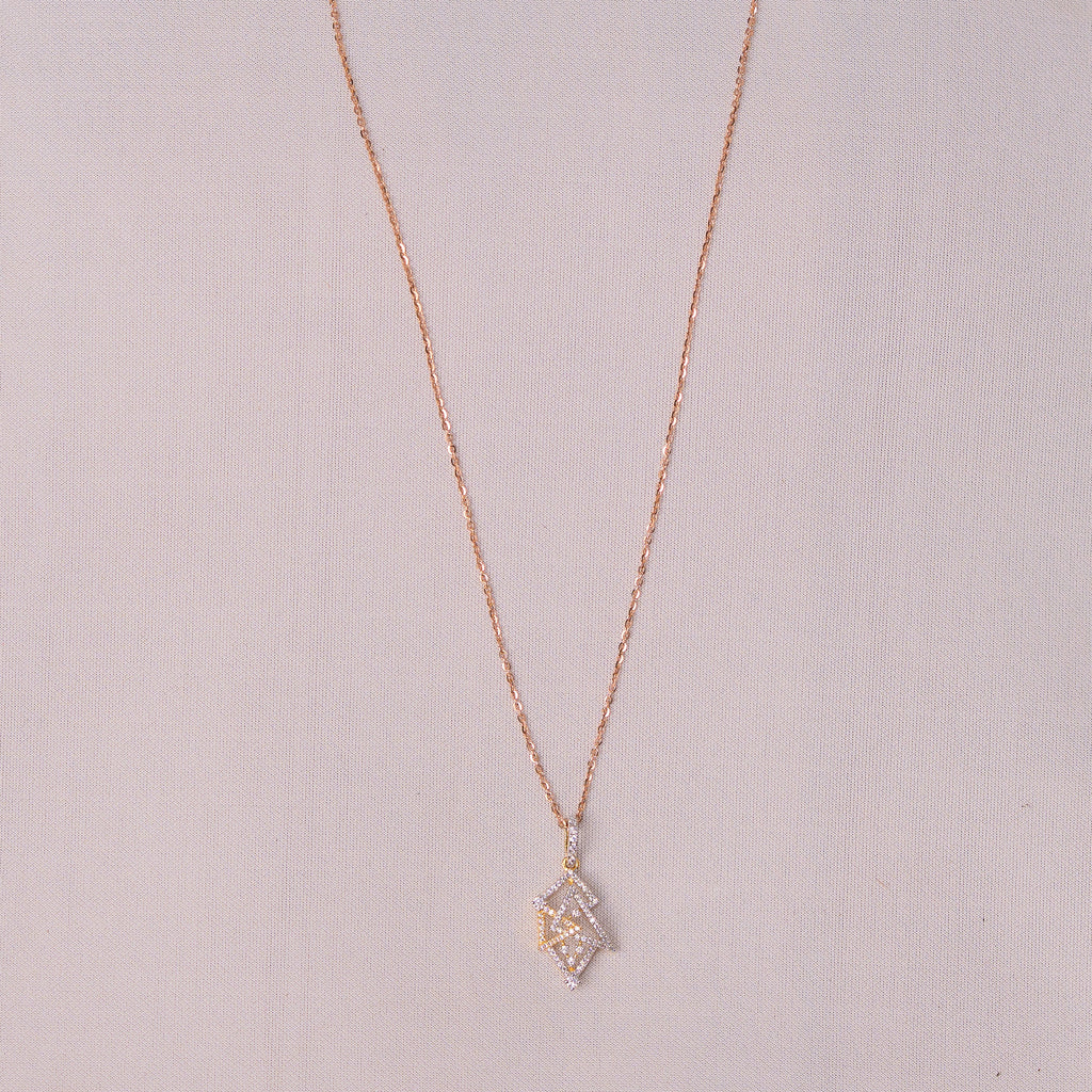 Origami Geometric Pendant Necklace