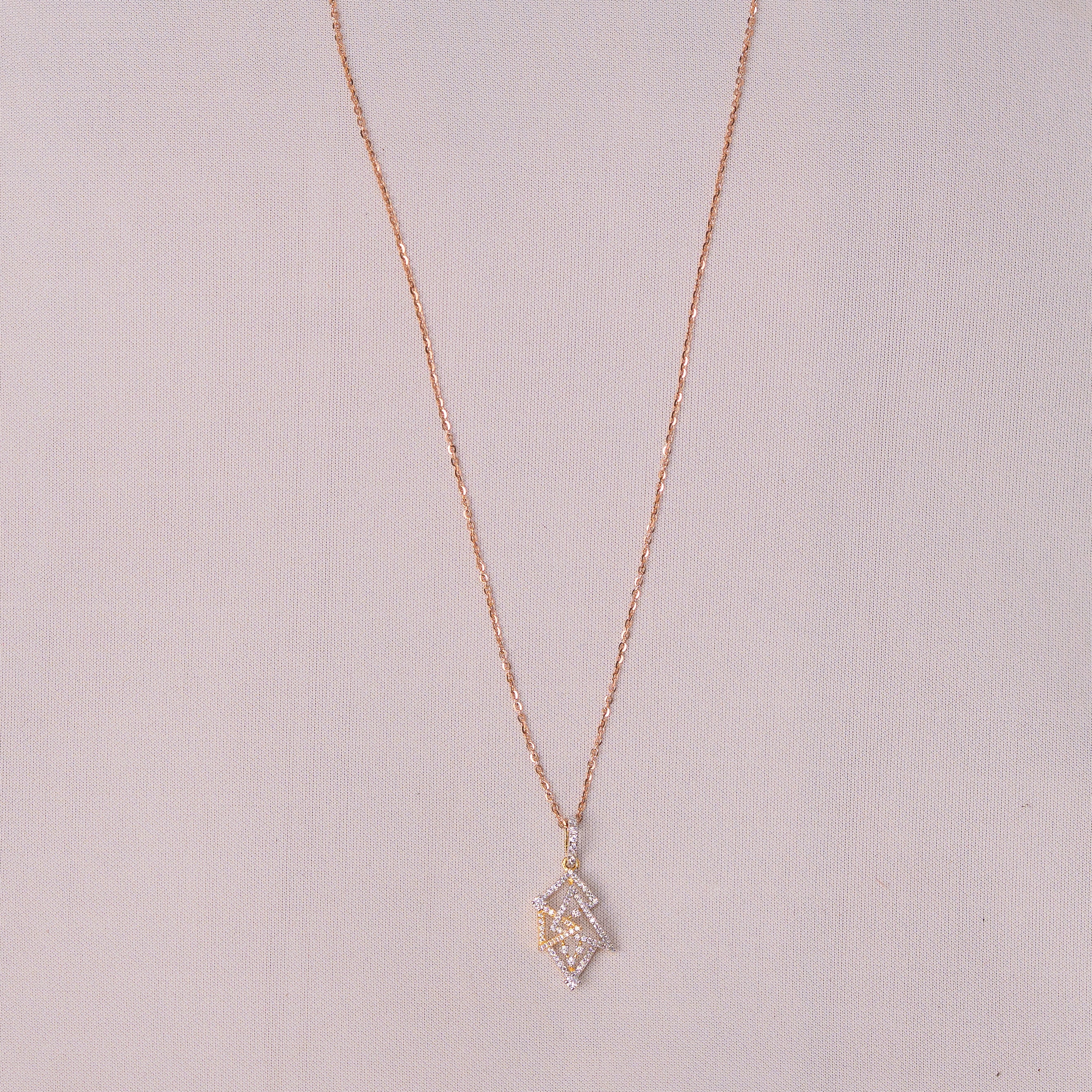 Origami Geometric Pendant Necklace