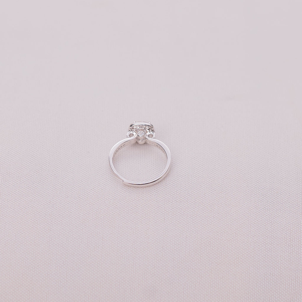 Cushion Halo Solitaire Ring