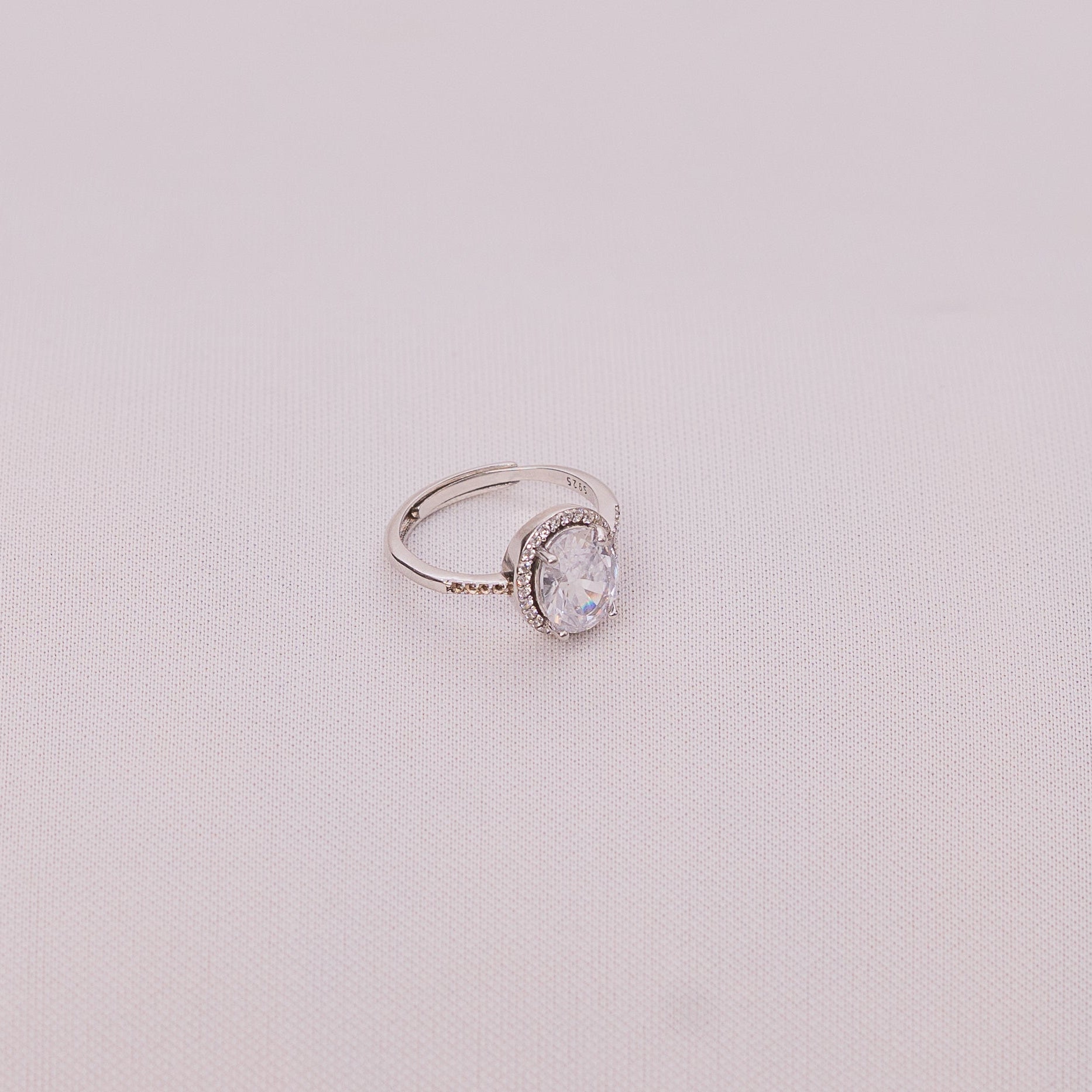 Opale Oval Halo Ring