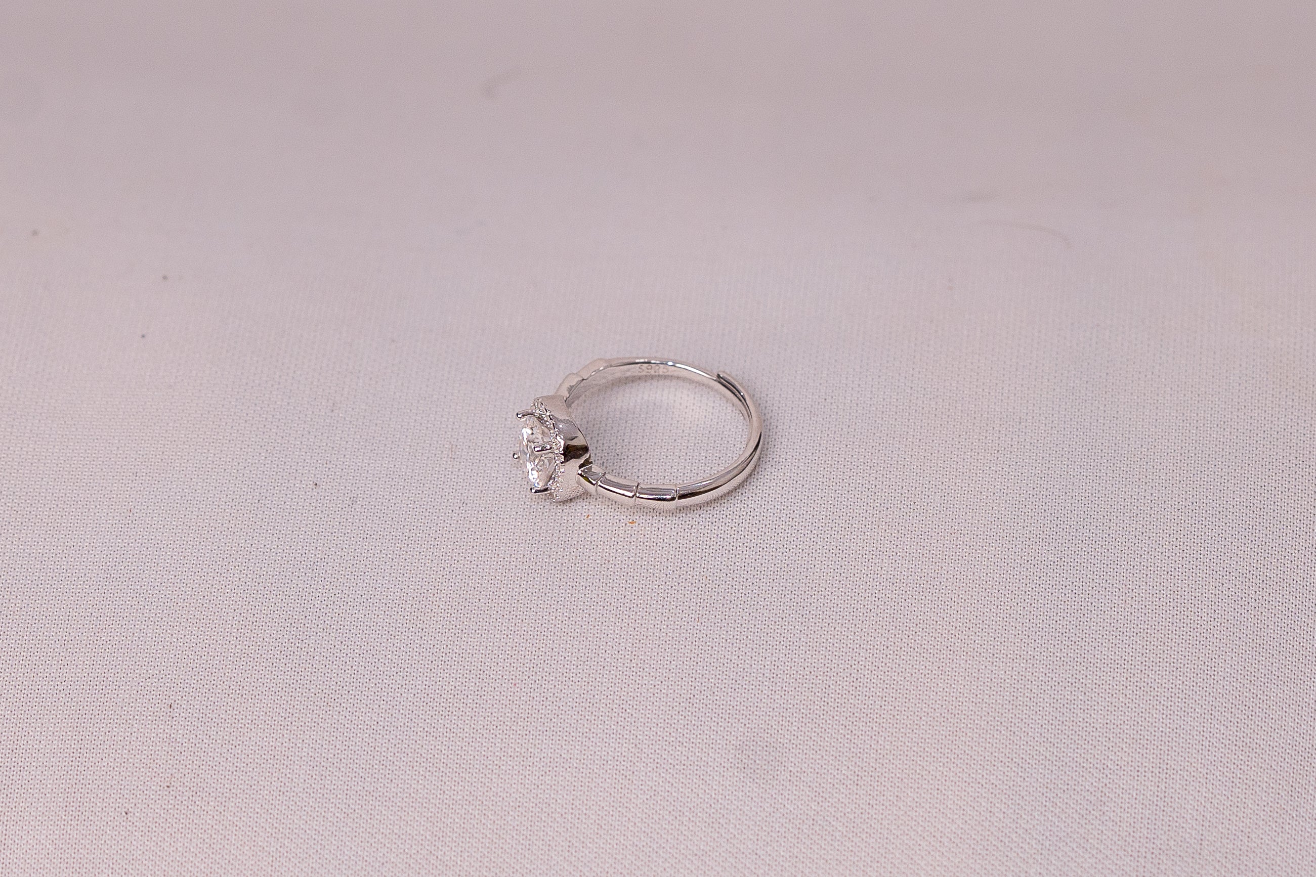 Cushion Halo Solitaire Ring