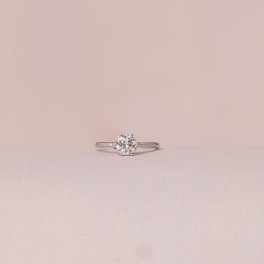 Crown Solitaire Ring