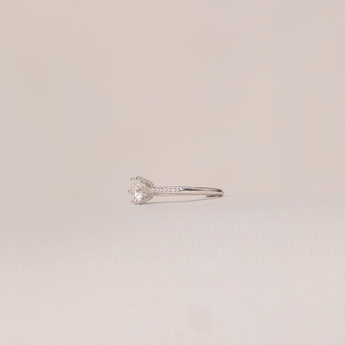 Crown Solitaire Ring