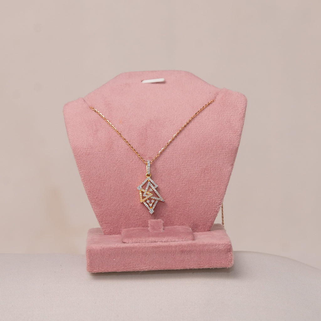 Origami Geometric Pendant Necklace