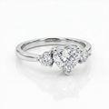 Heart Trilogy Solitaire Ring