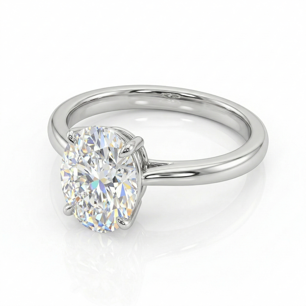 Grand Oval Pure Solitaire Ring