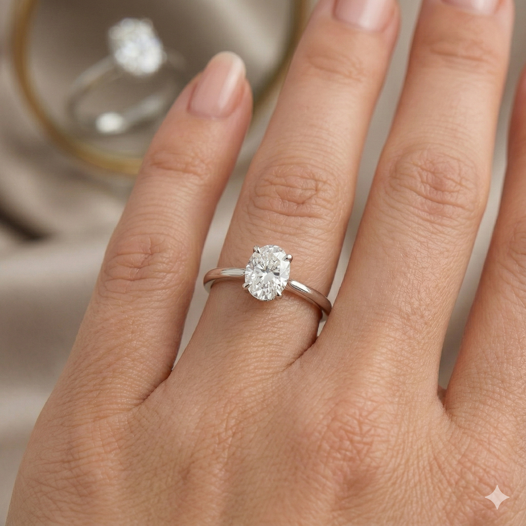 Grand Oval Pure Solitaire Ring