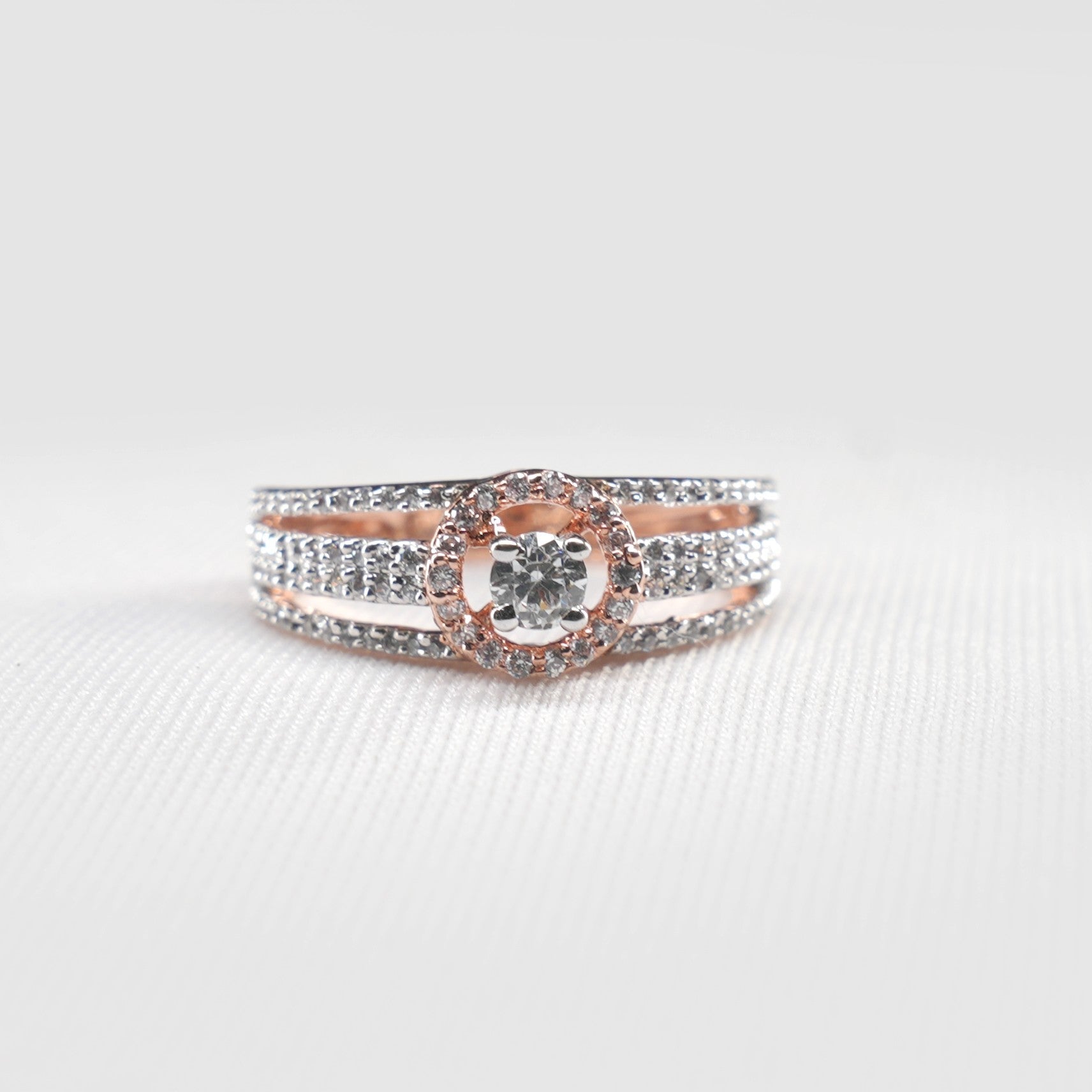 Halo Solitaire Ring