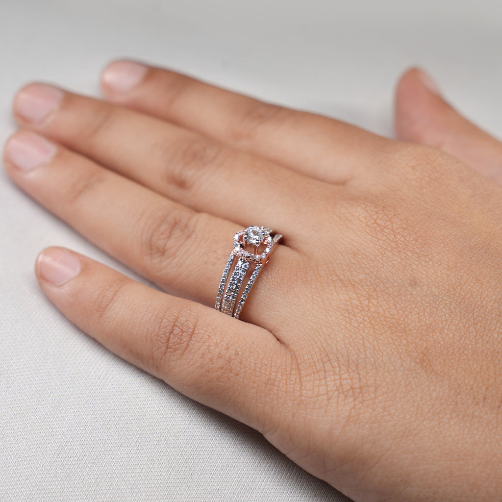 Halo Solitaire Ring