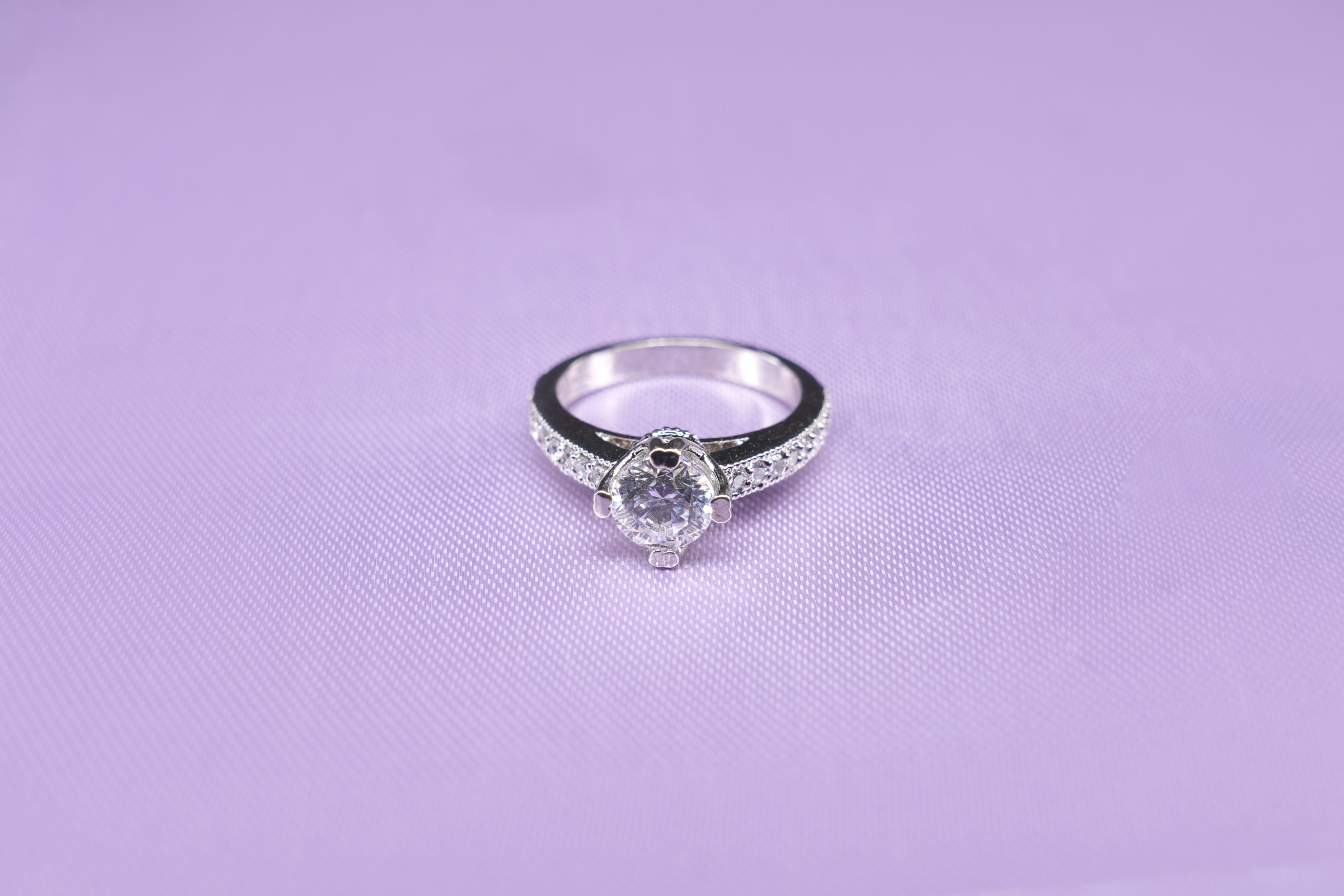 Milgrain Cathedral Solitaire Ring
