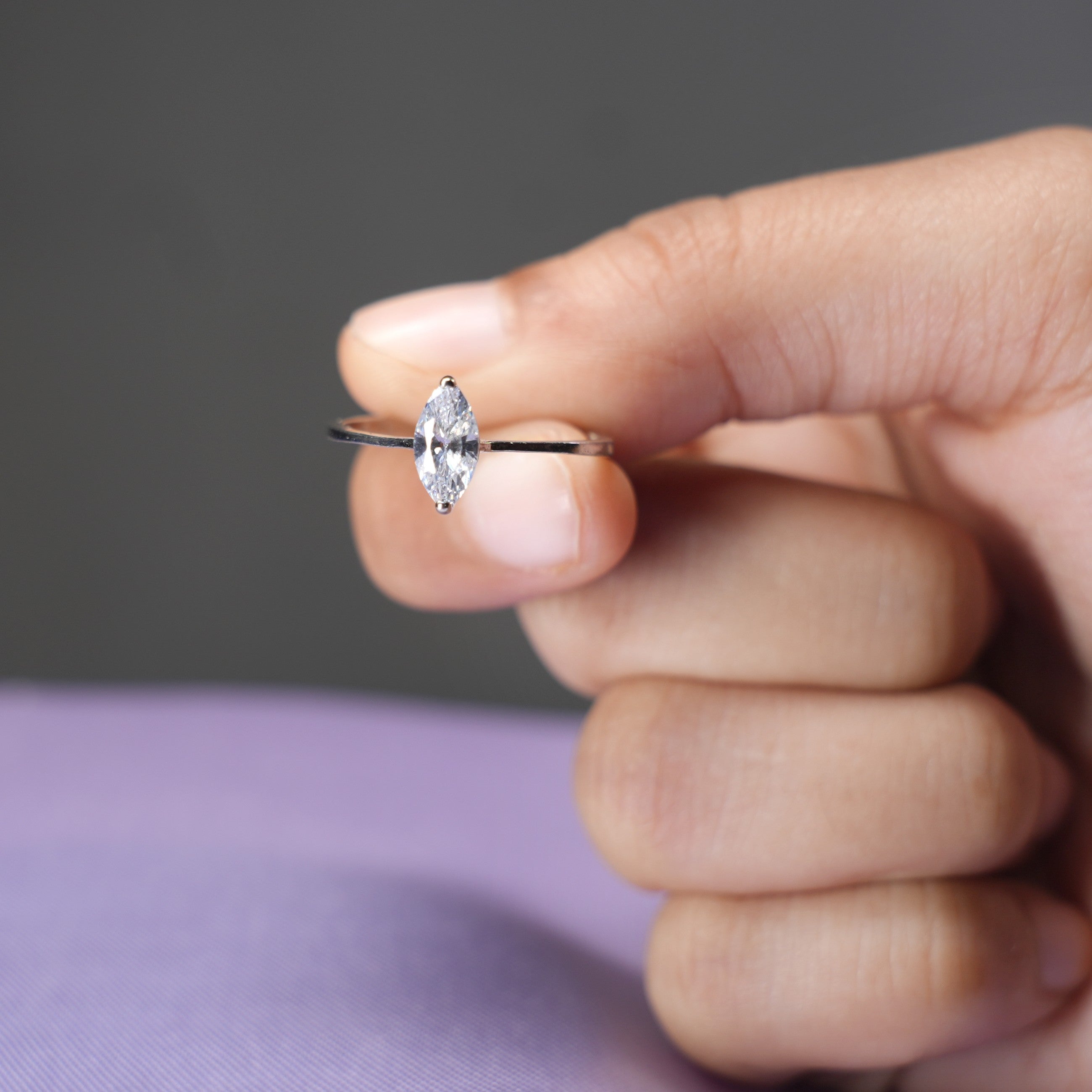 Marquise Pure Solitaire Ring