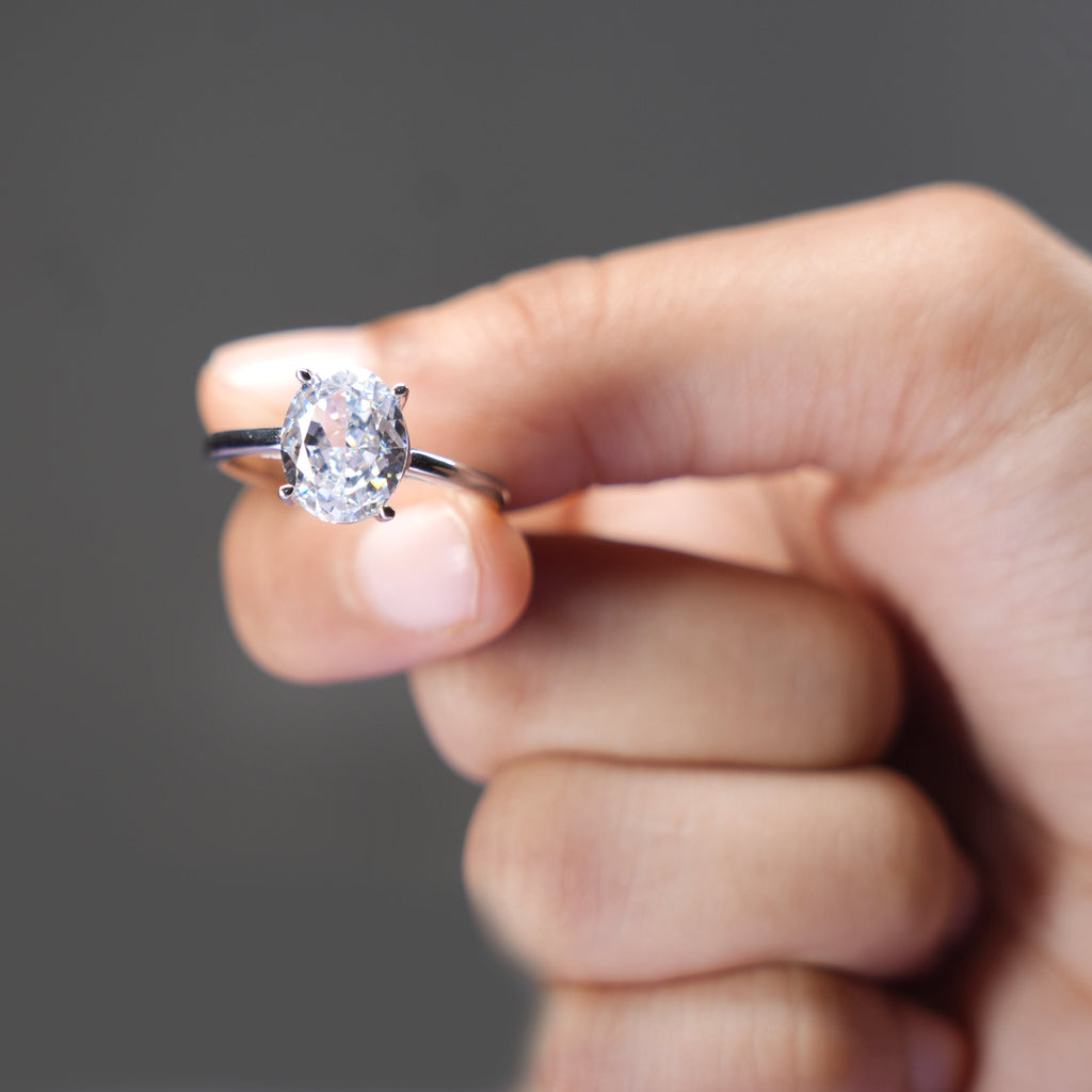 Grand Oval Pure Solitaire Ring