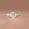 Asscher Solitaire Pavé Ring