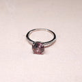 Blush Cushion Solitaire Pavé Ring
