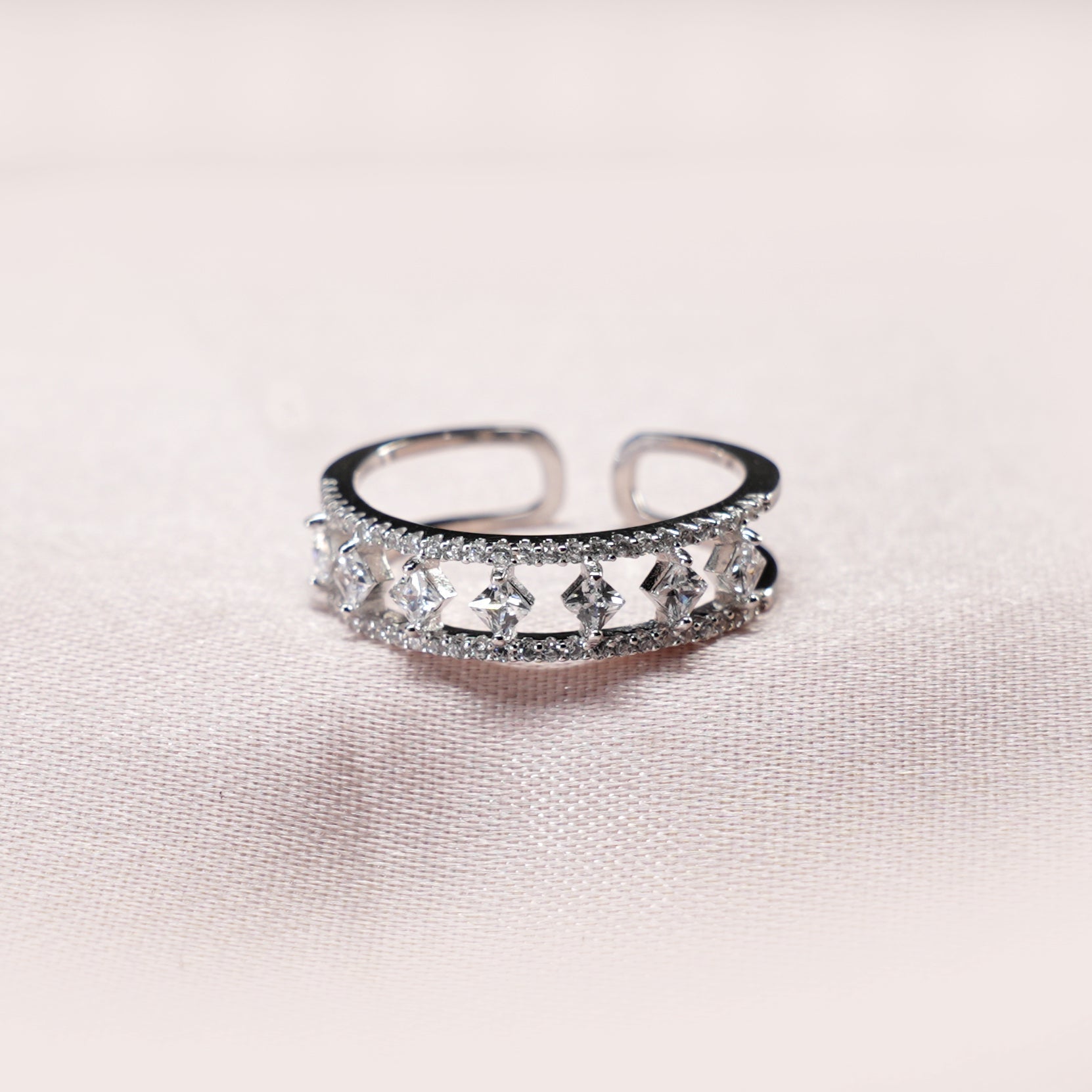 Princess Eternity Open Band Ring