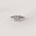 Grand Radiant Solitaire Pavé Ring