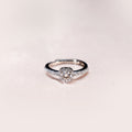 Round Halo Pavé Solitaire Ring