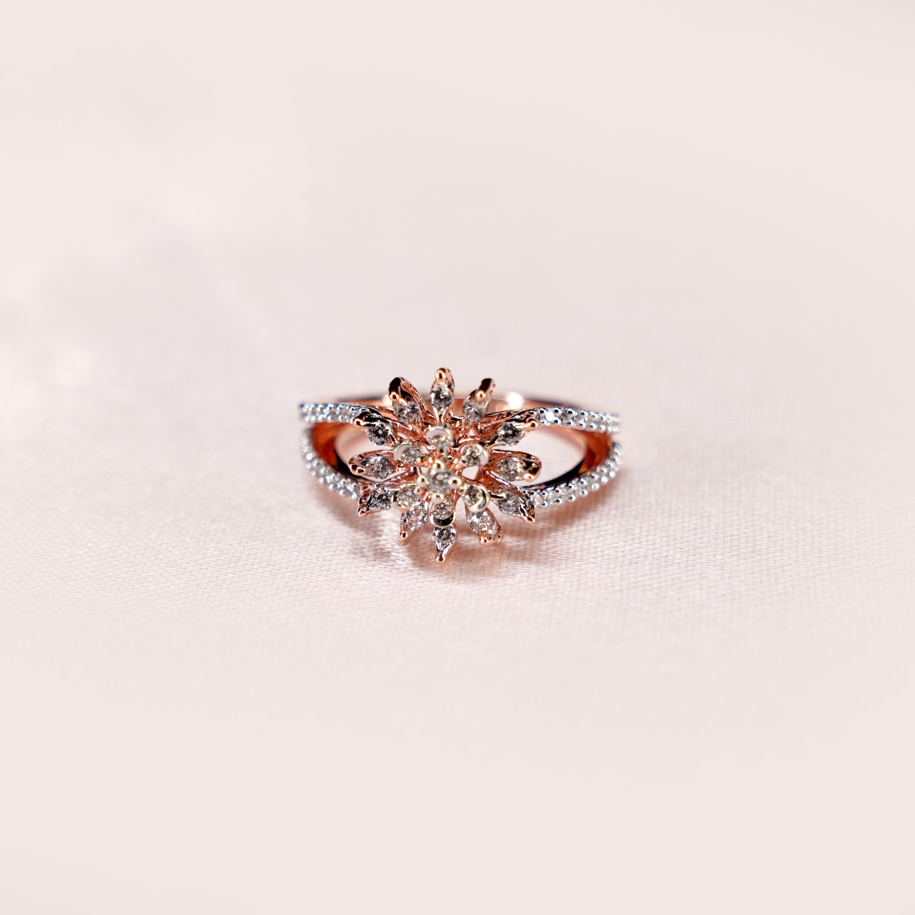 Rose Gold Bloom Starburst Ring