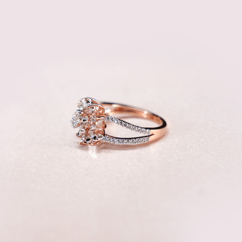 Rose Gold Bloom Starburst Ring