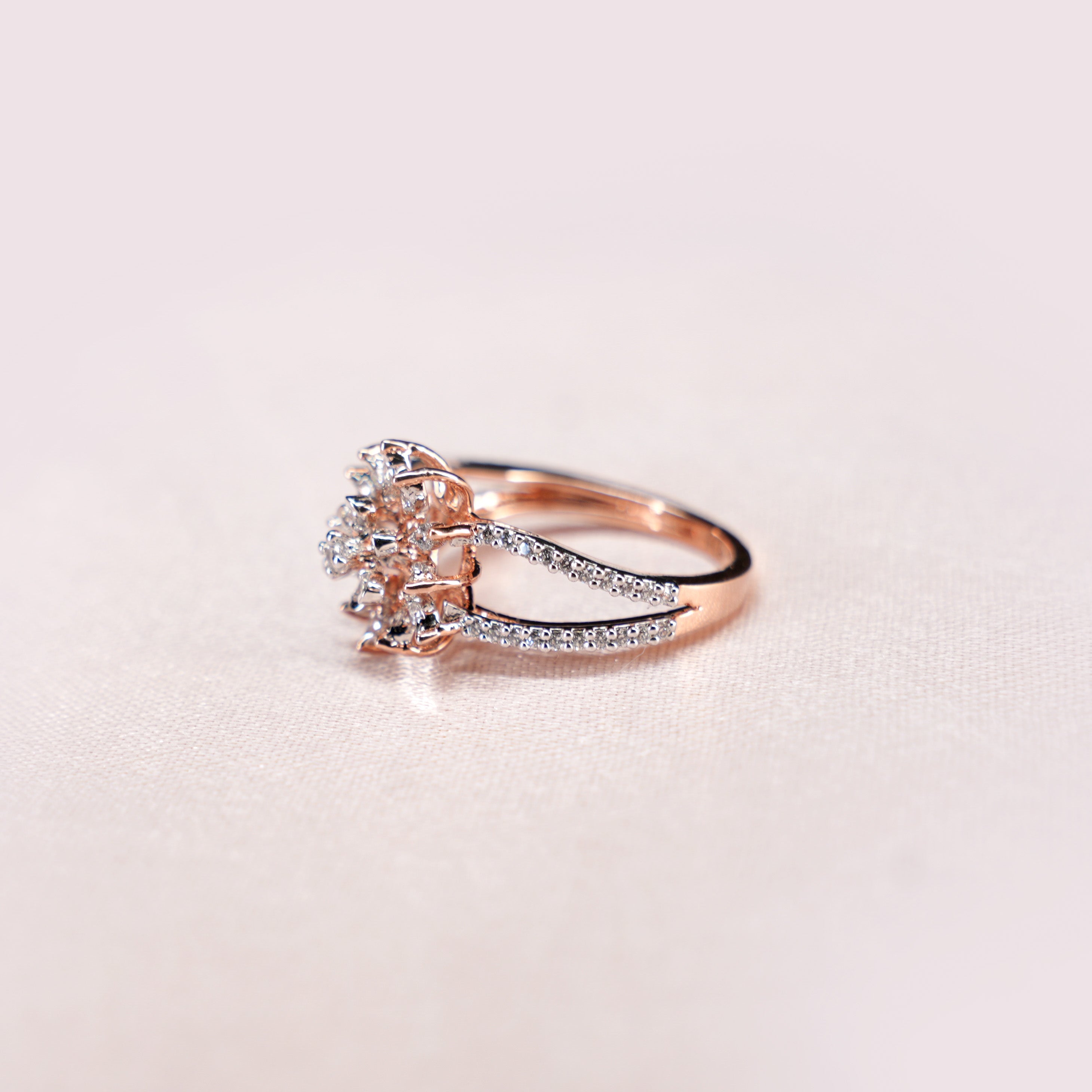 Rose Gold Bloom Starburst Ring