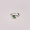 Emerald Princess Solitaire Pavé Ring