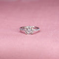 Cushion Cut Solitaire Pavé Ring