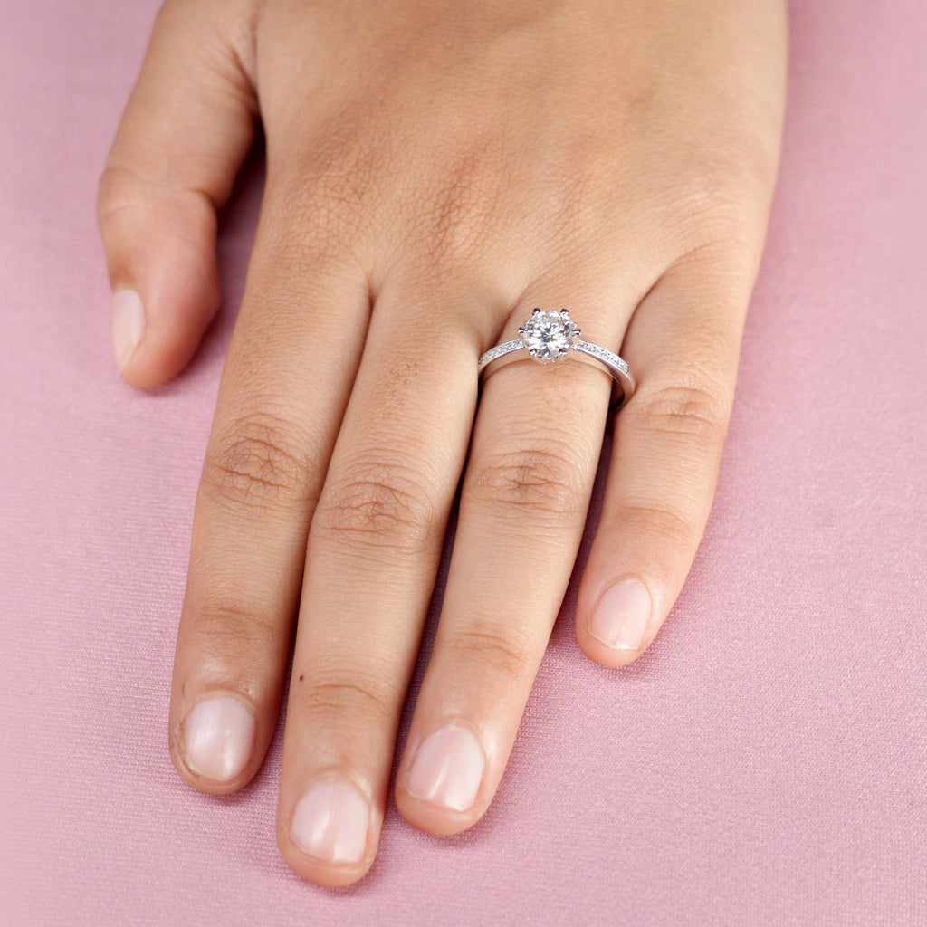 Crown Solitaire Ring