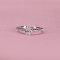 Oval Solitaire Pavé Ring