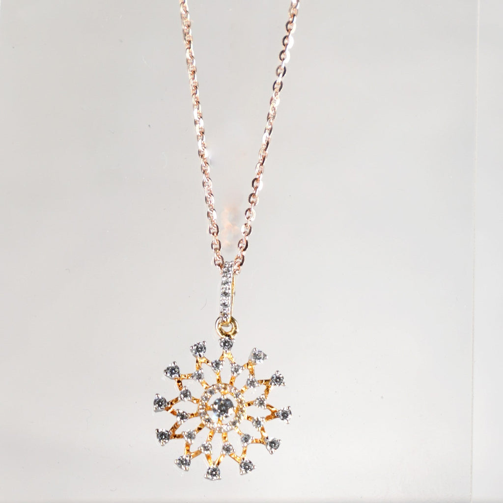 Soleil Gold Sunburst Pendant Necklace