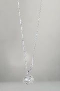 Diamant Halo Solitaire Pendant Necklace