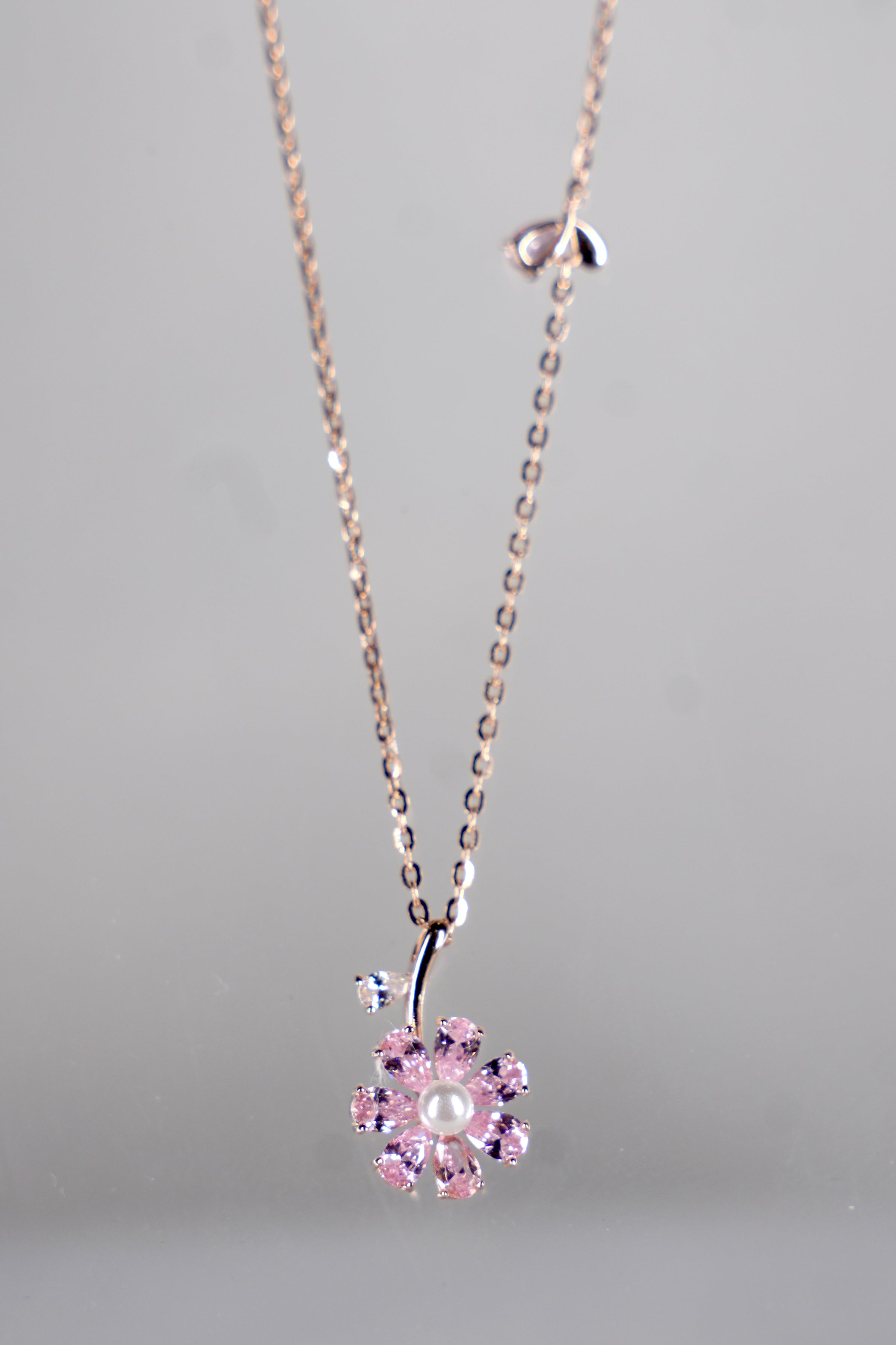 Sakura Flower Pendant Necklace