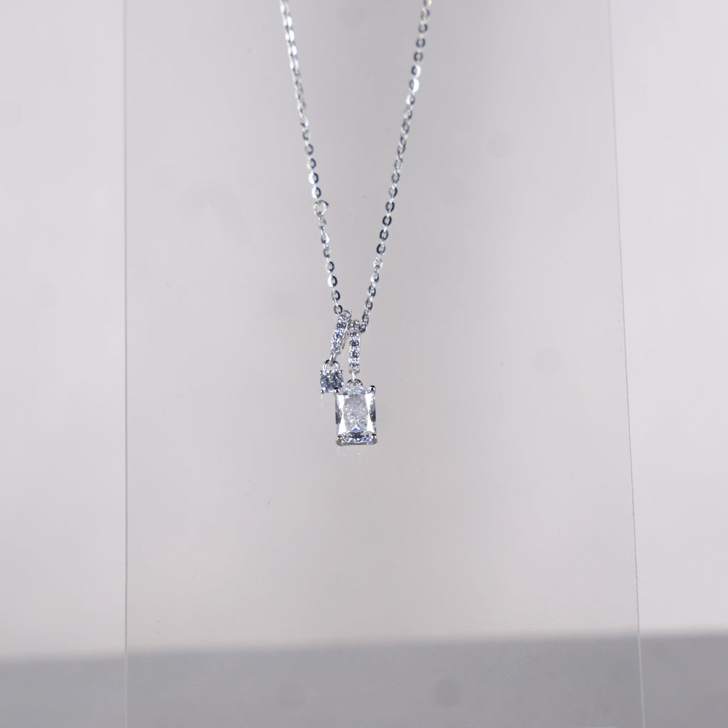 Duo Drop Pendant Necklace